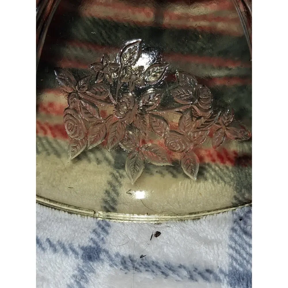 VTG Federal Glass Sharon Cabbage Rose Yellow Amber Salad Serving Bowl 8.5”